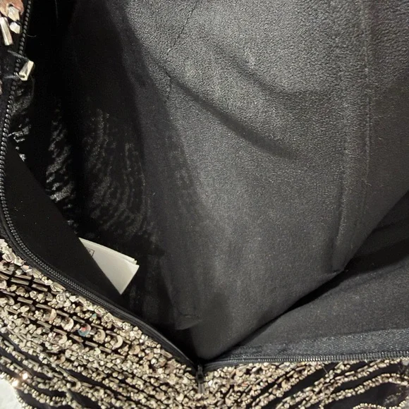 Pronovias Black Strapless Dress with Silver - Atos style 48- Beading size 4 - Picture 12 of 15